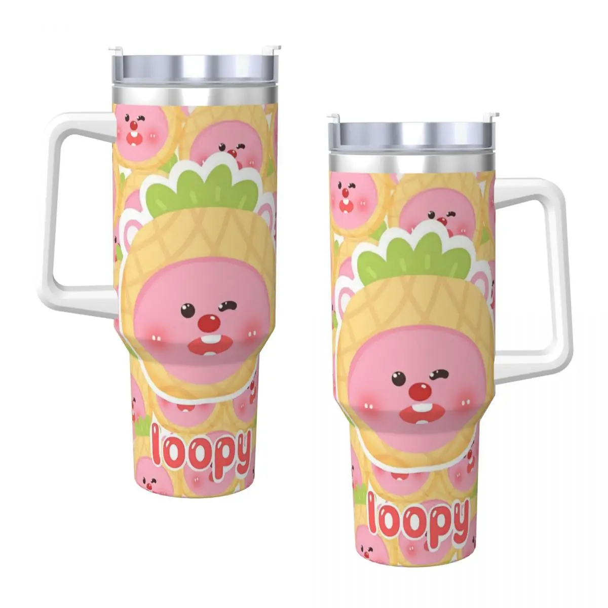 MINISO Loopy Kawaii Tumbler Hot Drinks Water Bottle Portable Stainless Steel Thermal Cups Custom Camping Mugs Cup