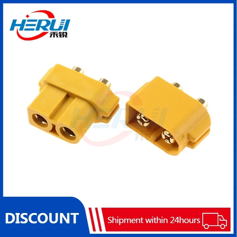 

5pcs xt60 connector XT60PM aircraft model power battery plug PCB mount lithium battery Electrical power interface