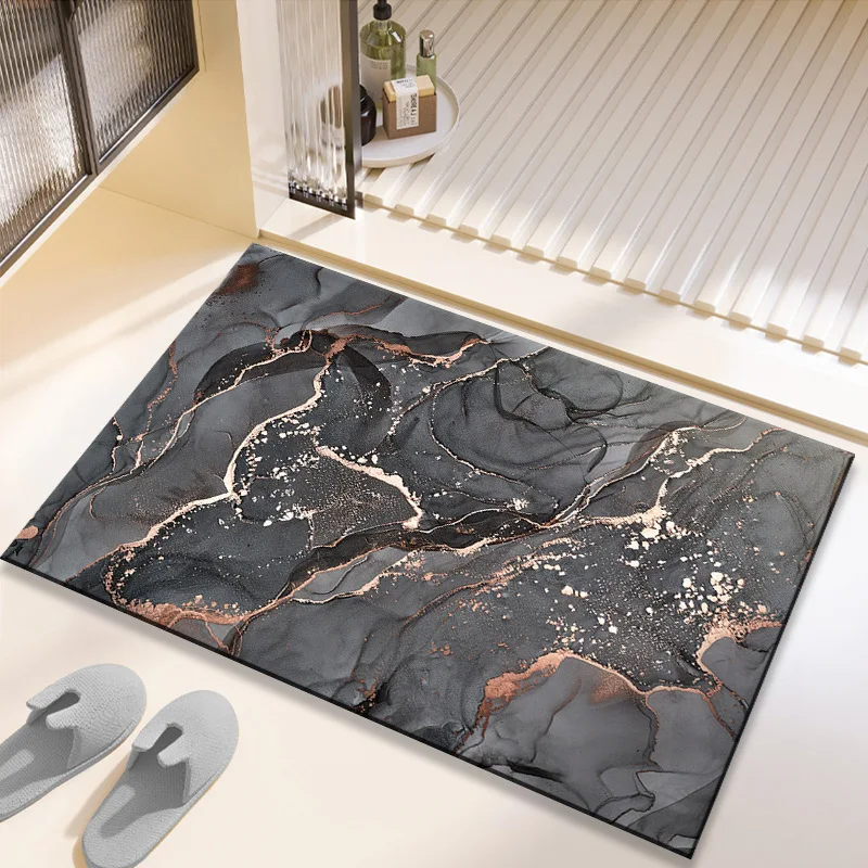 

VIKAMA Diatom Mud Carpet Bathroom Floor Rug Non-Slip Entry Door Absorbent Toilet Floor Mat Home Decor