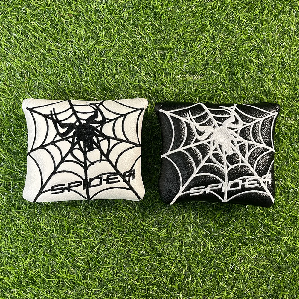 

Classic Spider Golf Headcovers Set - Square/Semi-Circle PU Cover Waterproof for Blade/Mallet