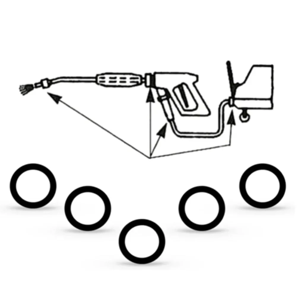 

Gun O-Ring Gummiring Hose Kit Lance Nozzle Pack Pressure Seal - Seals Service 28809900 Spare For Washer O-Ring