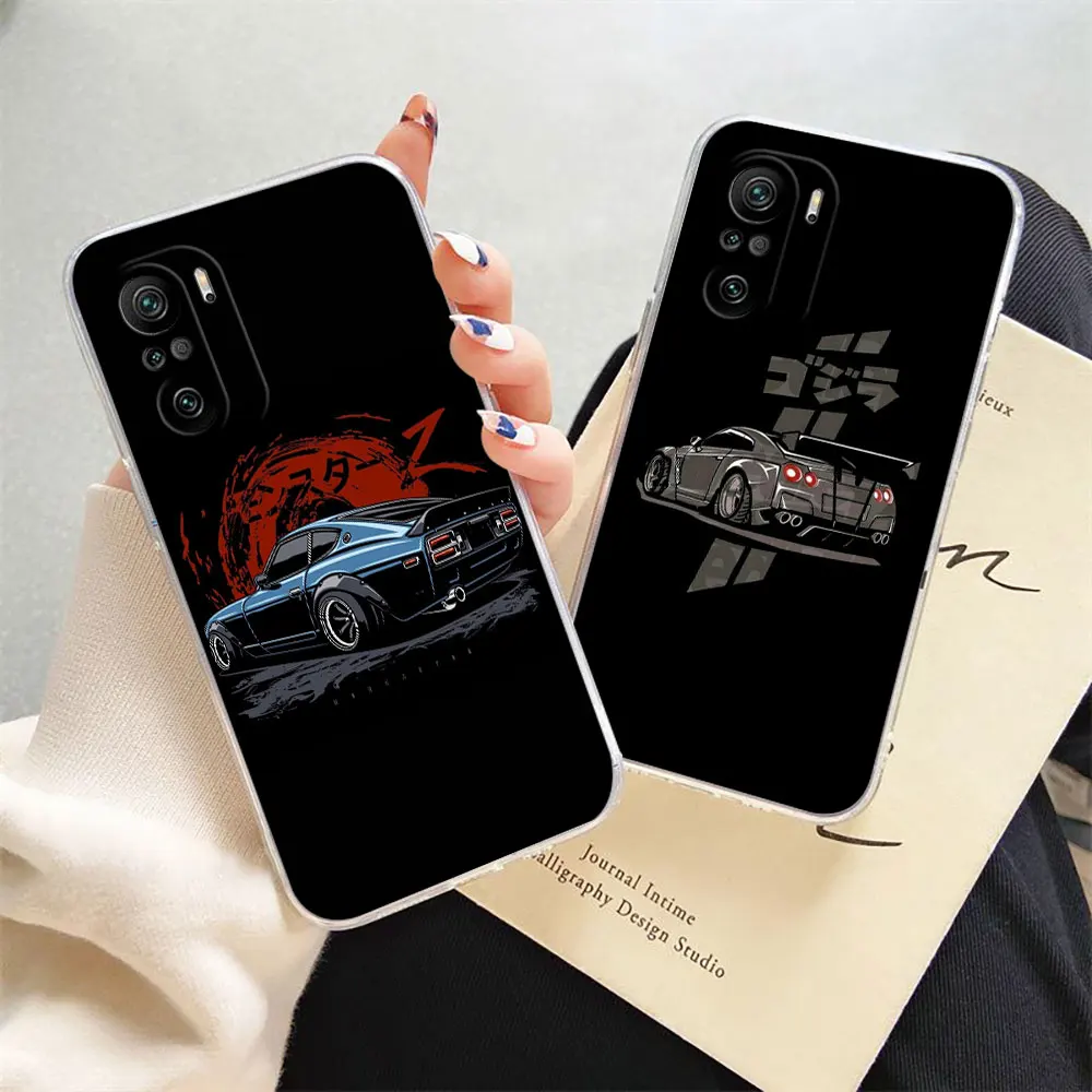 

Clear Phone Case For Redmi K60 K50 K40 K40S K30 K20 12C 10X 9T 9A 9 8 CC9 CIVI 2 Pro Case Funda Shell Japan JDM Drift Sports Car