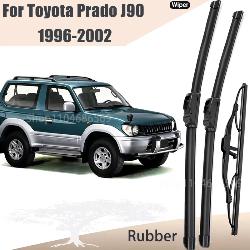 3Pcs Wiper Front & Rear Wiper Blades Set For Toyota Prado J90 1996-2002 Windshield Windscreen Car Rain Brush 19"+18"+14"