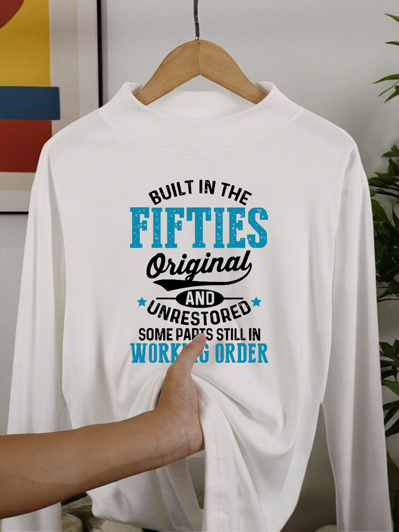 Eu sou velho, estou ainda forte engraçado impressão masculina camisa de manga comprida camisas de inverno outono roupas casuais moda roupas espessadas