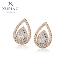 Xuping Jewelry Product Fashion Gold Color Water Drop Stud Earrings for Women Girl Wedding Party Gifts X000637111