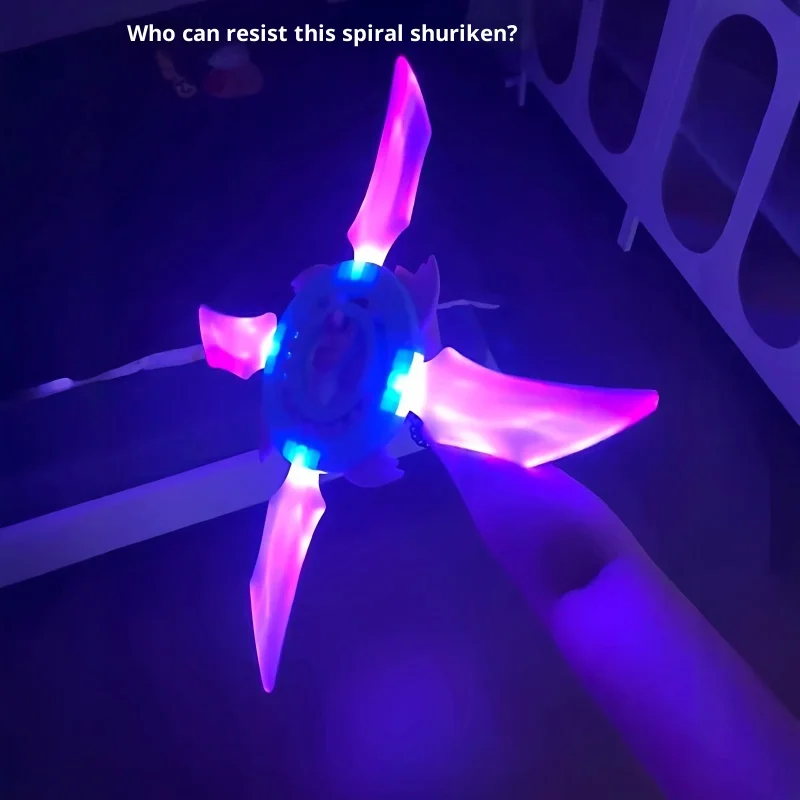 Espada giratoria Espada fría con brillo nocturno creativo, espada giratoria láser de descompresión de alta tecnología.