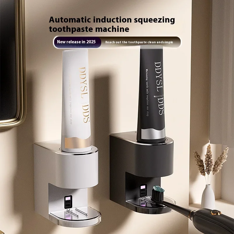 

Wall Mounted Toothpaste Dispenser 6 Gear Automatic Sensor Electric Toothpaste Squeezer for Bathroom Accessories IPX6