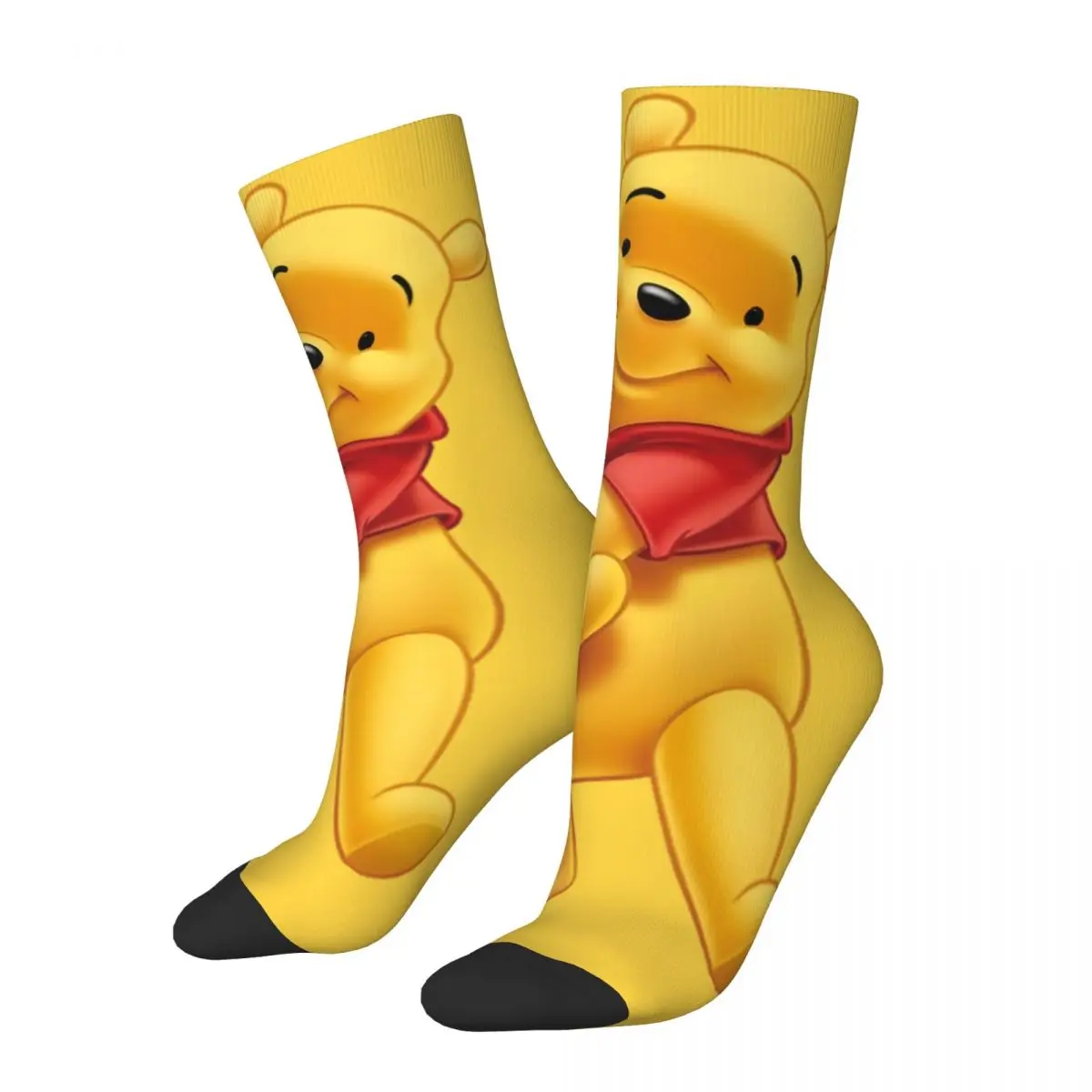 Kawaii Pooh Bear Socks Accessories cartoon Winnie the Pooh Warm Middle Tube Socks Breathable