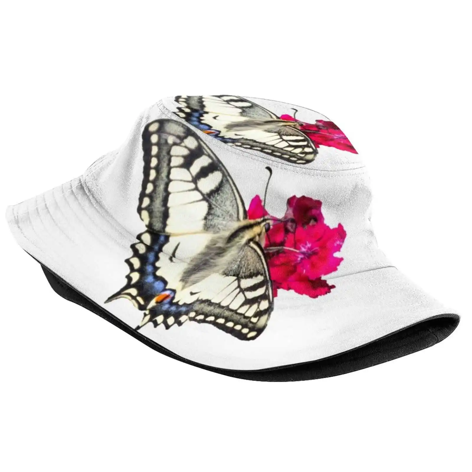 Gift Idea Butterfly Swallowtail Photo Foldable Panama Bucket Hat Cap Butterfly Natural Reserve Ideas Enjoyment Of Life