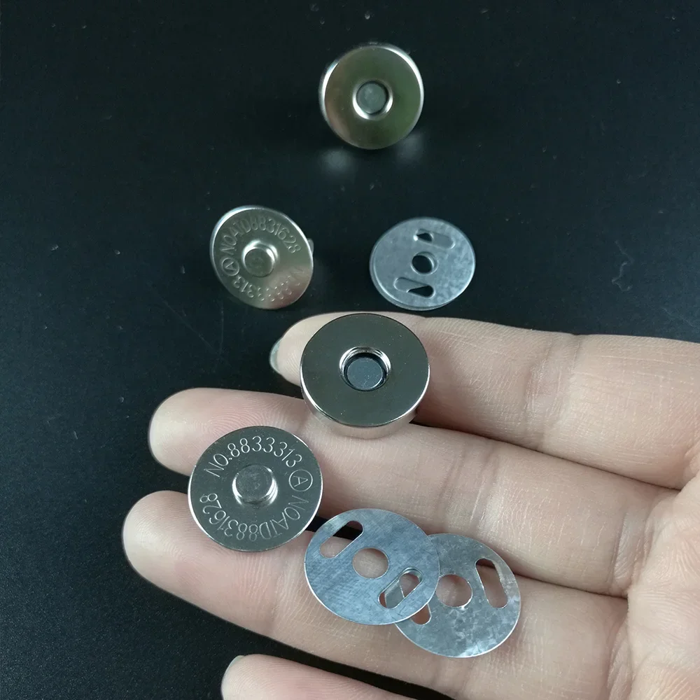 10 Sets Magnetic Metal Snaps Fasteners Bag Purse Clasps Sewing Buttons Handbag Craft Leather Coat Buttons 14mm/18mm