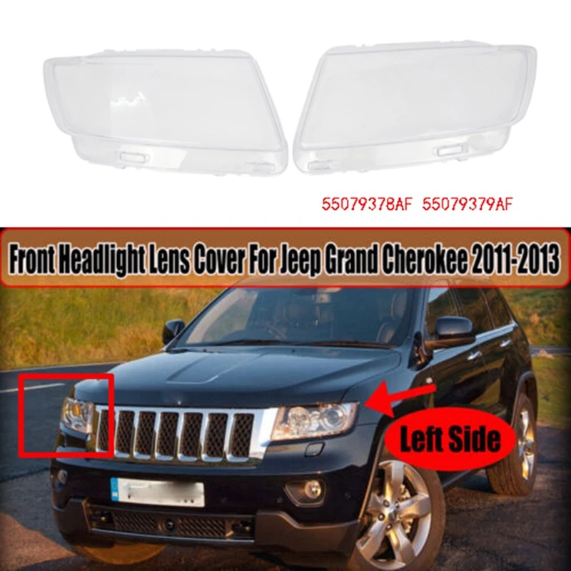 Copriobiettivo faro anteriore per Jeep Grand Cherokee 2011-2013 maschere guscio lampada