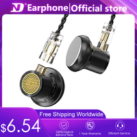 ND DTS flat-headed brother earplug fever-grade HIFI high-quality computer phone round hole semi-in-ear wired earphone