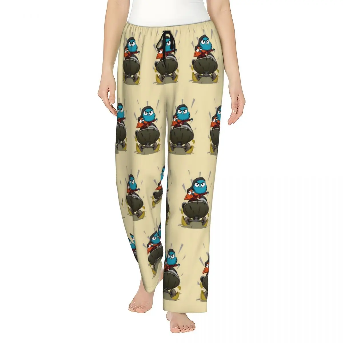 سروال بيجامة نسائي مخصص The Amazing World of Gumball مطبوع عليه رسوم كرتونية مضحكة ملابس نوم مع جيوب