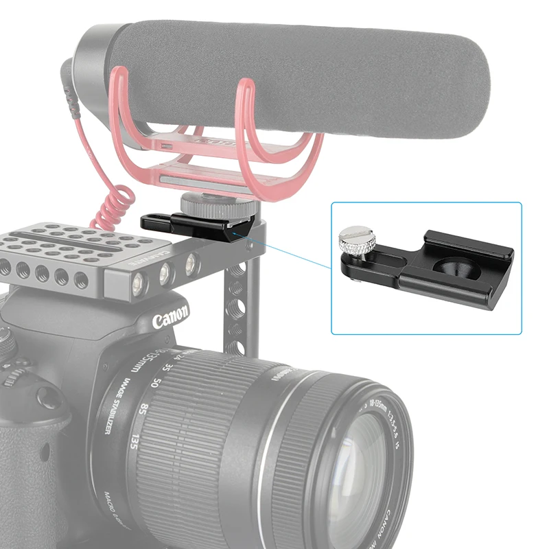 SZRig 범용 콜드 슈 마운트(1/4 "-20 장착 그루브 및 스터드 나사 포함) DSLR 카메라 케이지 키트 슈 액세서리