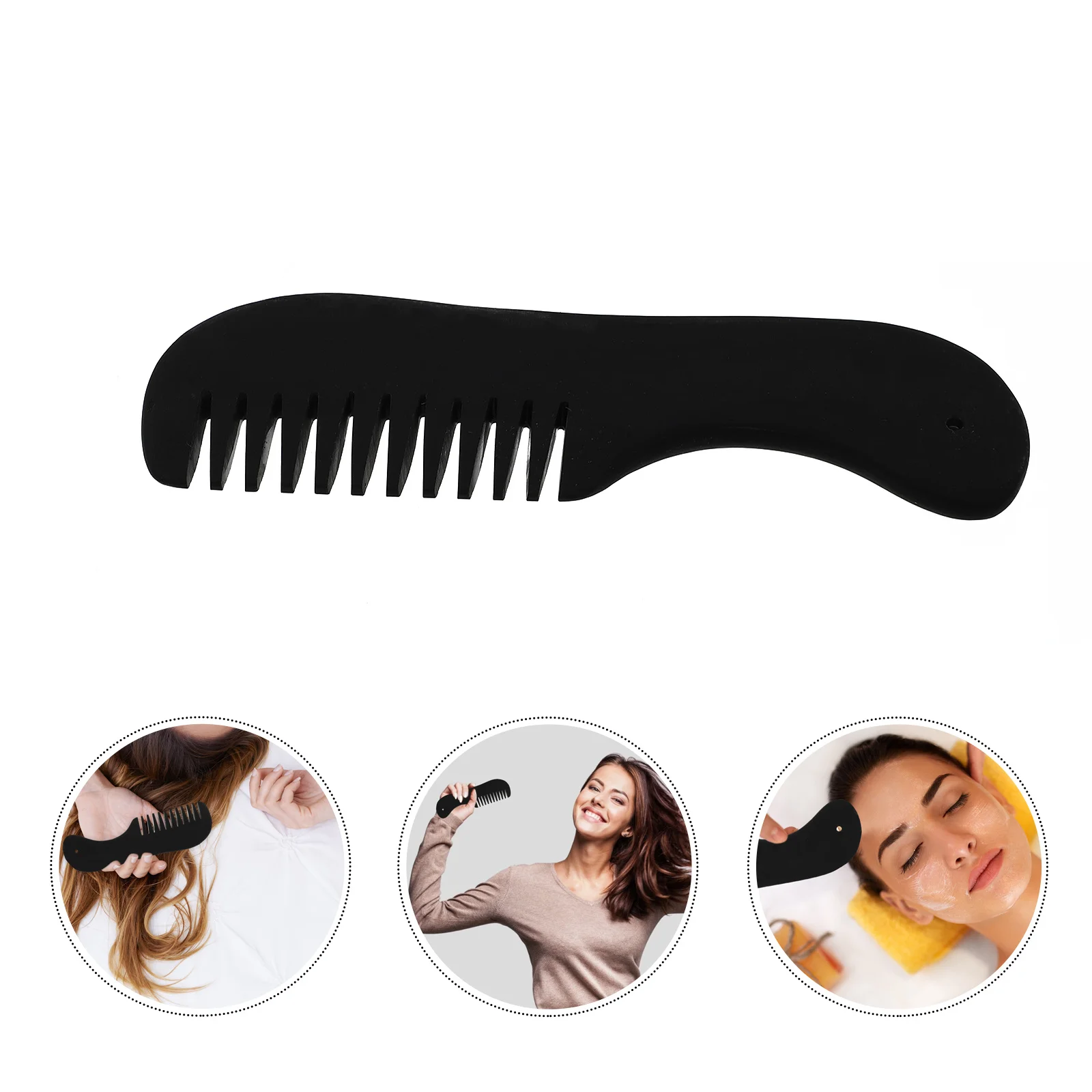 

Guasha Scraping Comb High-Quality Stone Durable Ergonomic Design Smooth Edges For Face Neck Back Leg Massage Tool Hair