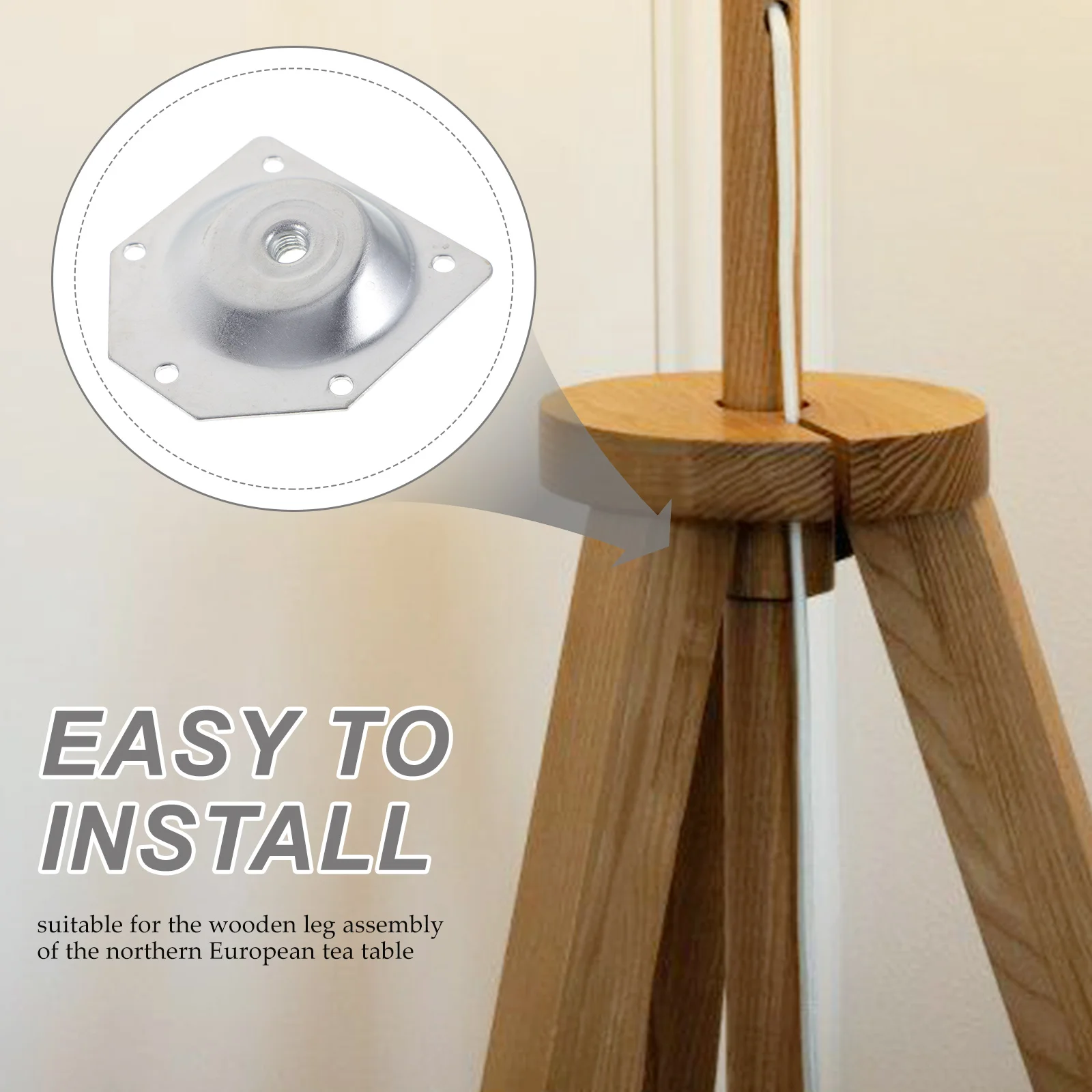 

4Pcs Silver Furniture Leg Brace Fixing Plate Bracket Angled Legs for Solid Wood Legs Table Chair Cabinet Furniture Leg Brace