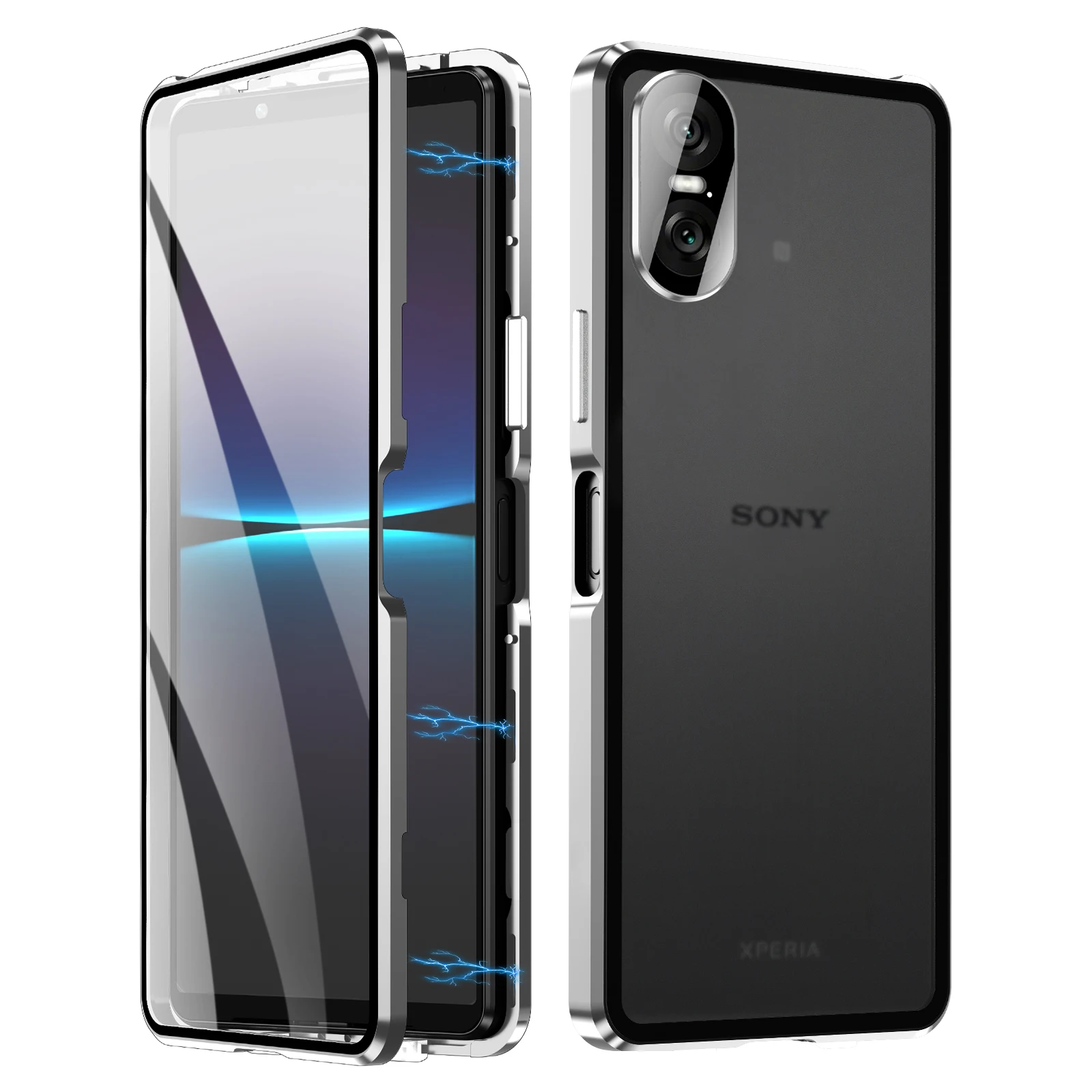 

Чехол для Sony Xperia 10 VI роскошное стекло 360 ° HD чехол для Xperia 10 V I 10VI Магнитный чехол противоударный бампер Sony10VI Funda