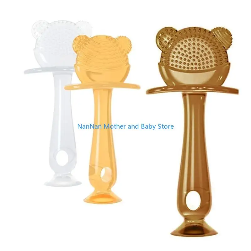 لعبة التسنين للتمريض الطفل الدب التسنين عصا سيليكون الطفل عضاضة التسنين لعبة تخفيف الألم للطفل الرضيع الوليد #4