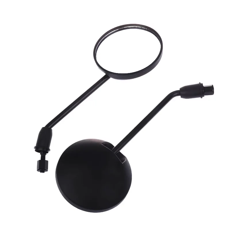 Motorcycle Mirrors Universal 8mm Scooter E-Bike Cafe Racer Retro Rearview Mirrors Adjustable HD Vision ABS Round Side Mirror image 3