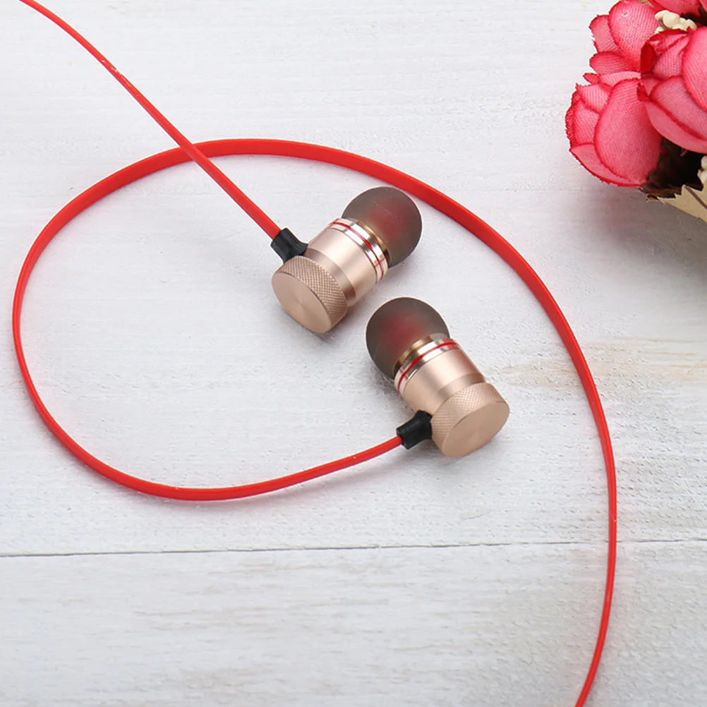 

In-Ear Earphones Magnetic Wireless Headset For Smartphone Stereo Running Yoga Travel Sports Golden