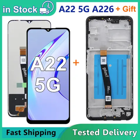 삼성 A22 5G 교체용 6.6인치 LCD 디스플레이 터치 스크린 디지타이저 어셈블리 (SM-A226B/DSN A226 호환)