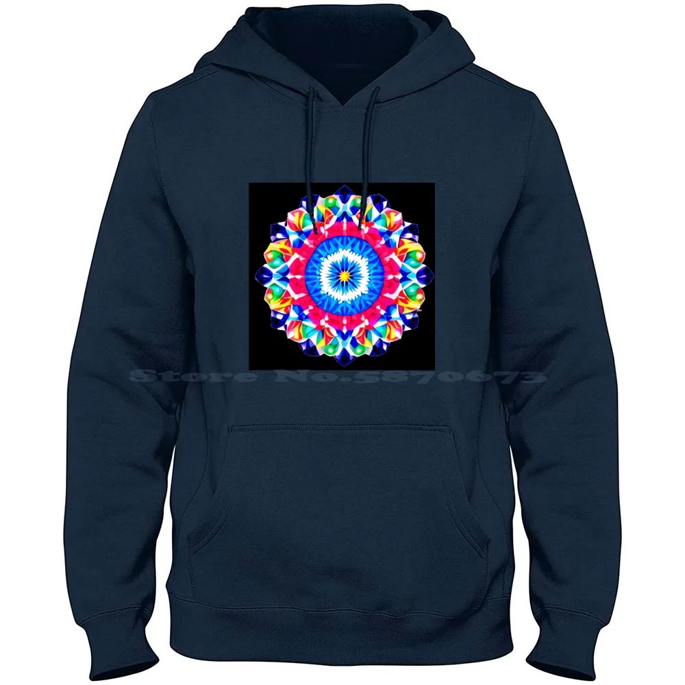 Mandala Art And Colorful Design 5 100% Cotton Hoodie T Shirt Mandala Pets Nature Animals Trends Personal Style Urban Fashion