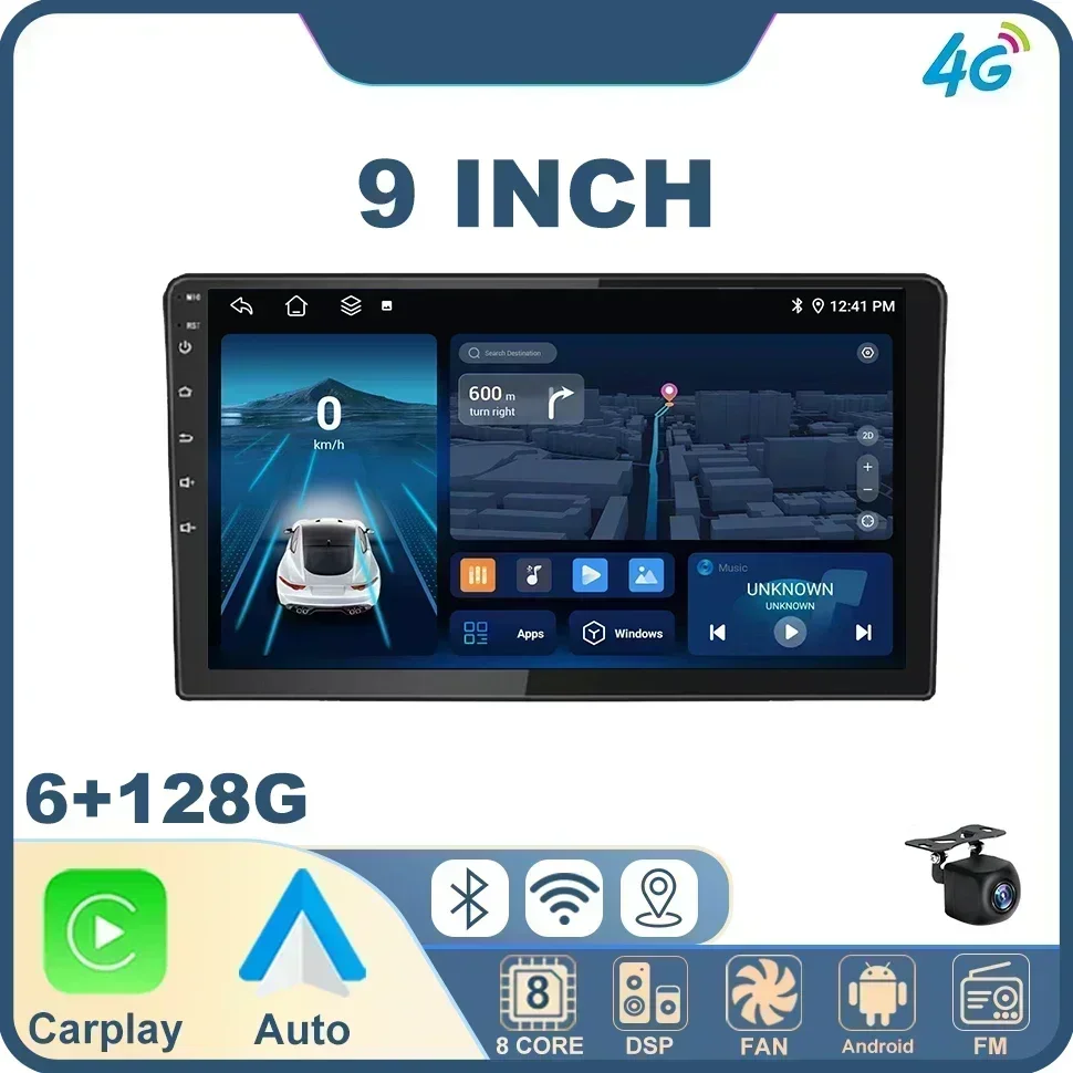 Android Car Radio 9'' Wireless CarPlay Multimedia Video Player GPS WIFI for Volkswagen Nissan Toyota Kia Car Intelligent Systems