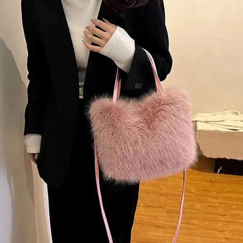 أزياء الشتاء حقيبة كتف مفردة الحد الأدنى أفخم حقيبة تحت الإبط Crossbody حمل الحقائب عالية السعة حقيبة كتف مفردة فتاة هدية