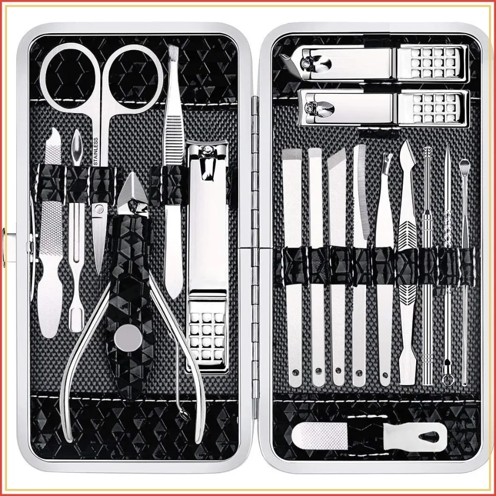 18 Piece Premium Stainless Steel Manicure Set