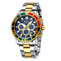 BIDEN hot selling men's casual six pin multifunctional calendar waterproof quartz watch suitable for daily business and leisure
