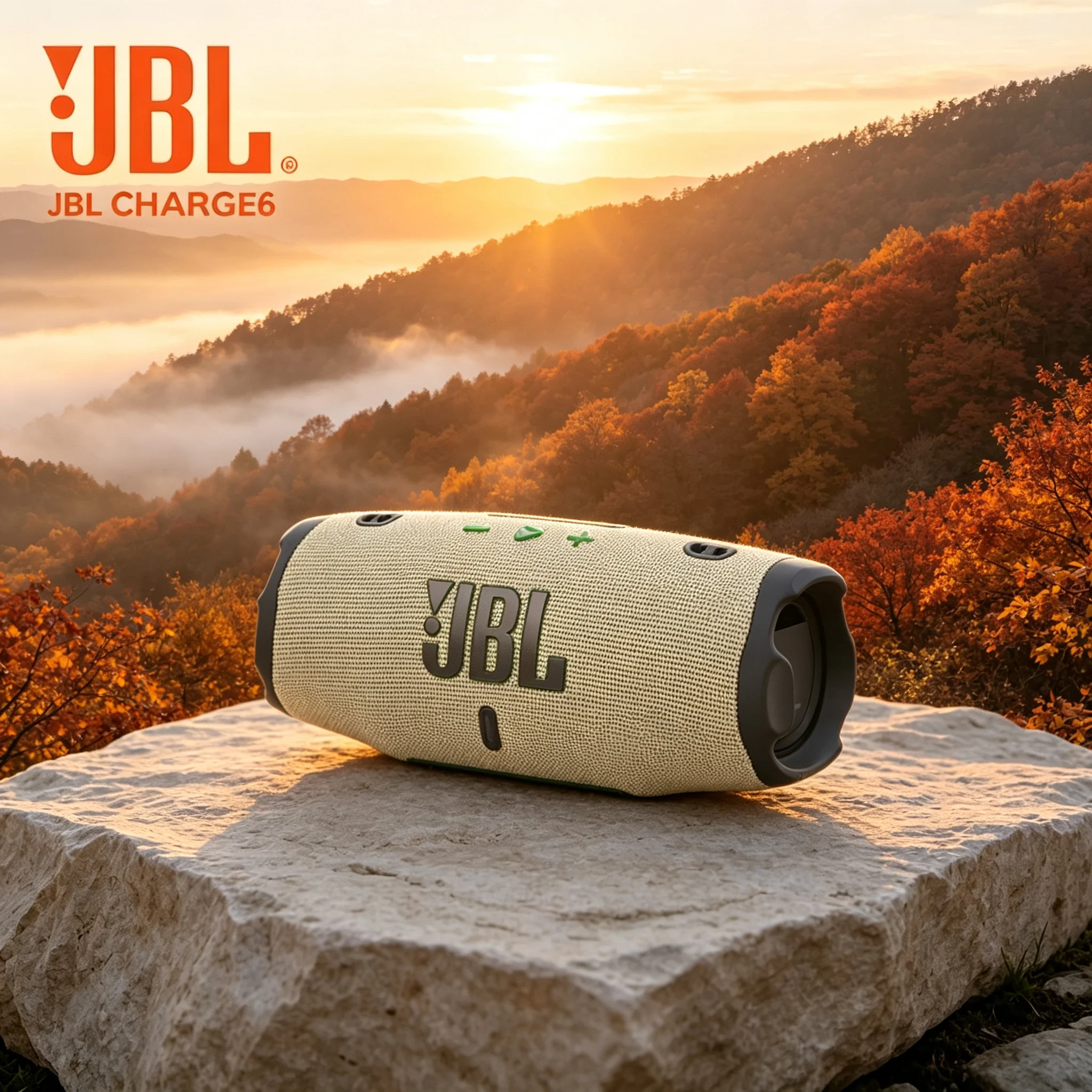 JBL CHARGE6 Portable Wireless Speaker, Long-Lasting Battery, JBL App Tuning, Punchy Bass for Outdoor Picnic Gathering