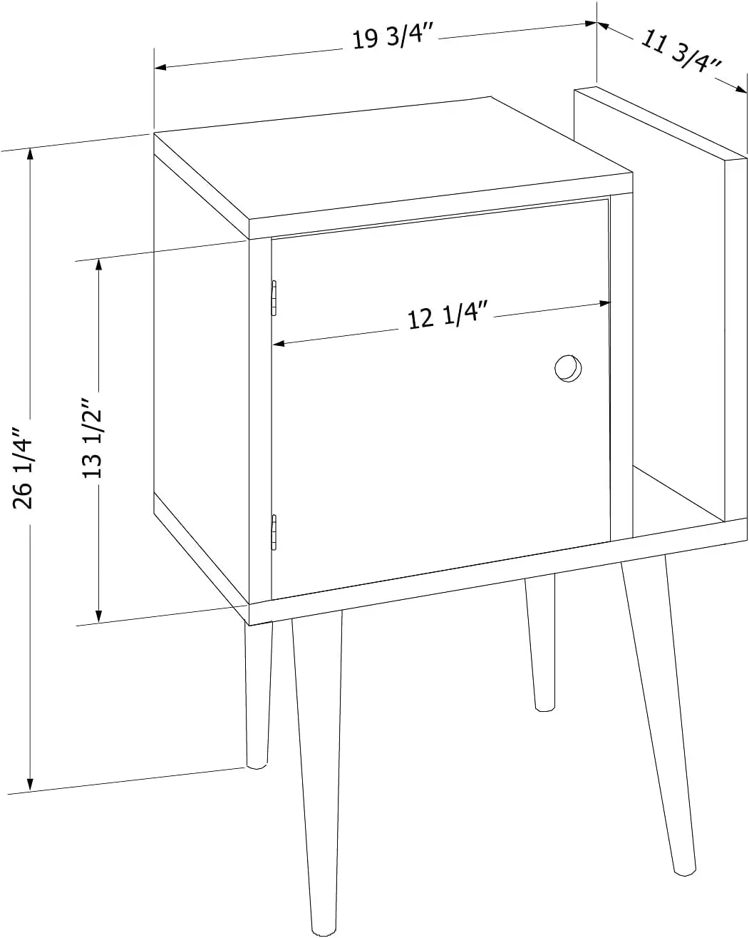 

Kodali Solid End Table With Storage, Natural Wood