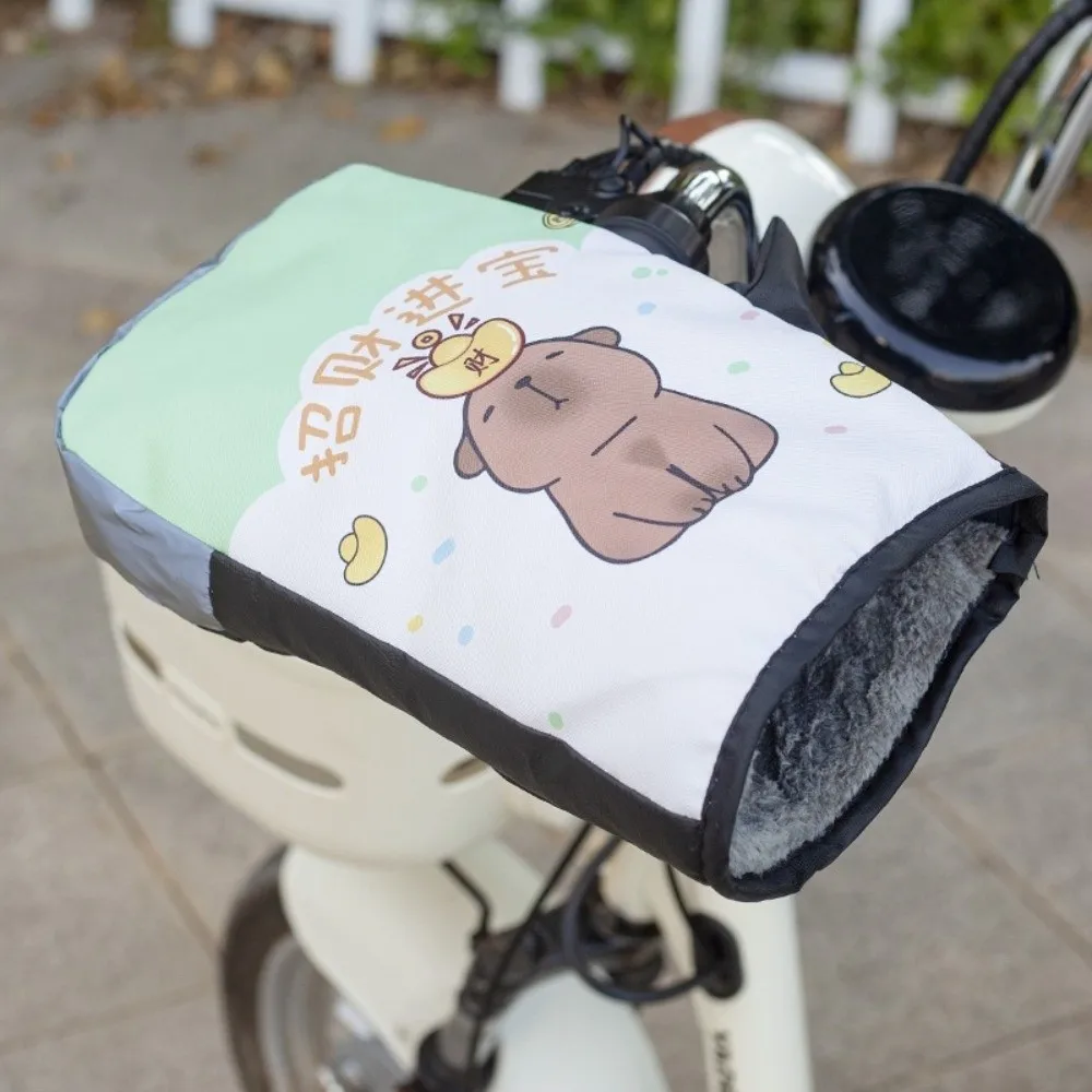 

Новые универсальные мотоциклетные перчатки на руль, водонепроницаемые утолщенные бархатные теплые перчатки, теплые перчатки без пальцев на руль для улицы