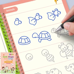 Learning Painting Writing Copybook 3D Reusable Children's Drawing Books Baby for Calligraphy Art Supplies Practice Book for Kids