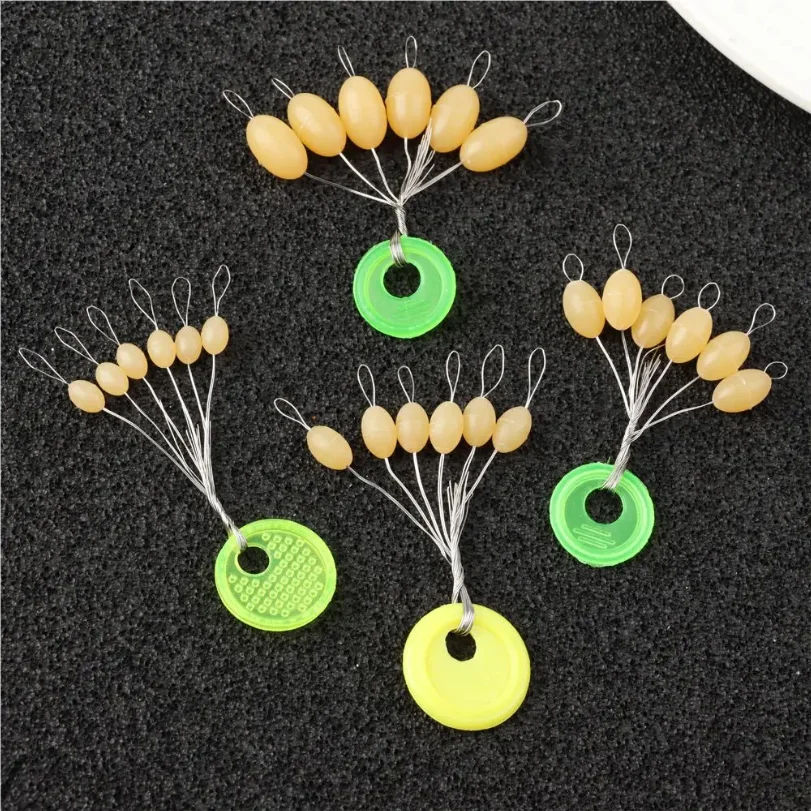 

60Pcs 10 Set S M L Big Line Stops Space Beans Fishing Tackle Sea Carp Fly Fishing Bait Sport Tool Float Catfish Round Float Ball