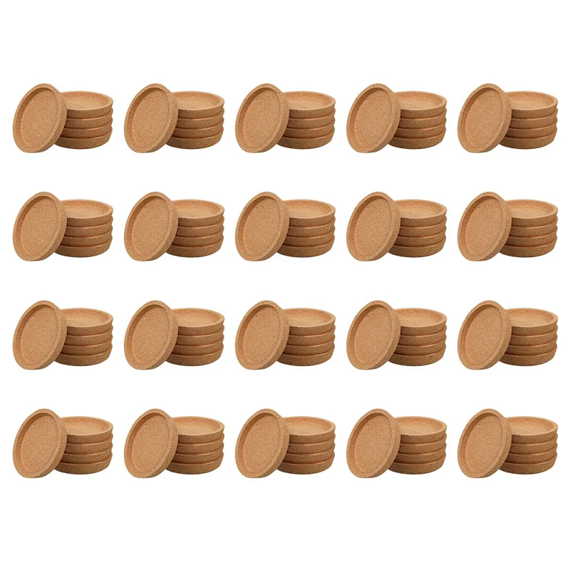 ABYO 100 posavasos de corcho para posavasos de bebidas, posavasos redondos naturales reutilizables de agua resistentes al calor para restaurantes
