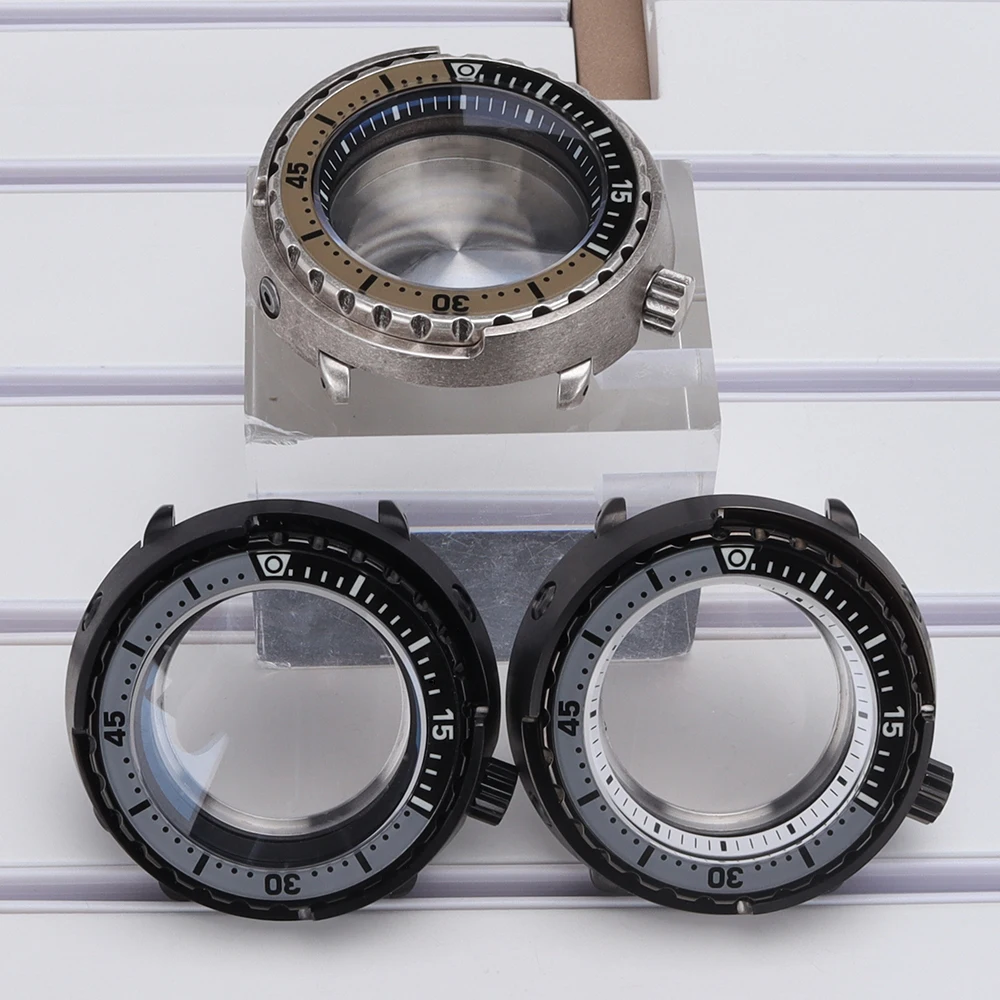 200 متر الغوص 47 مللي متر حافظة ساعة من الفولاذ المقاوم للصدأ C3 مضيئة ل Seiko NH35 NH36 NH34/38 حركة التونة المعلبة SKX Mod استبدال أجزاء #4