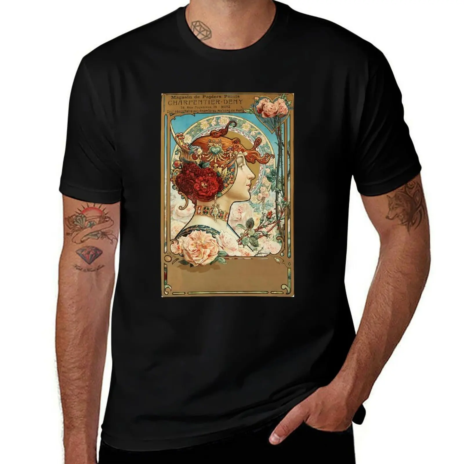 HD. Red Haired Girl, Vintage advert , by Louis Hingre . Art Nouveau style beautiful design / 1900 T-Shirt