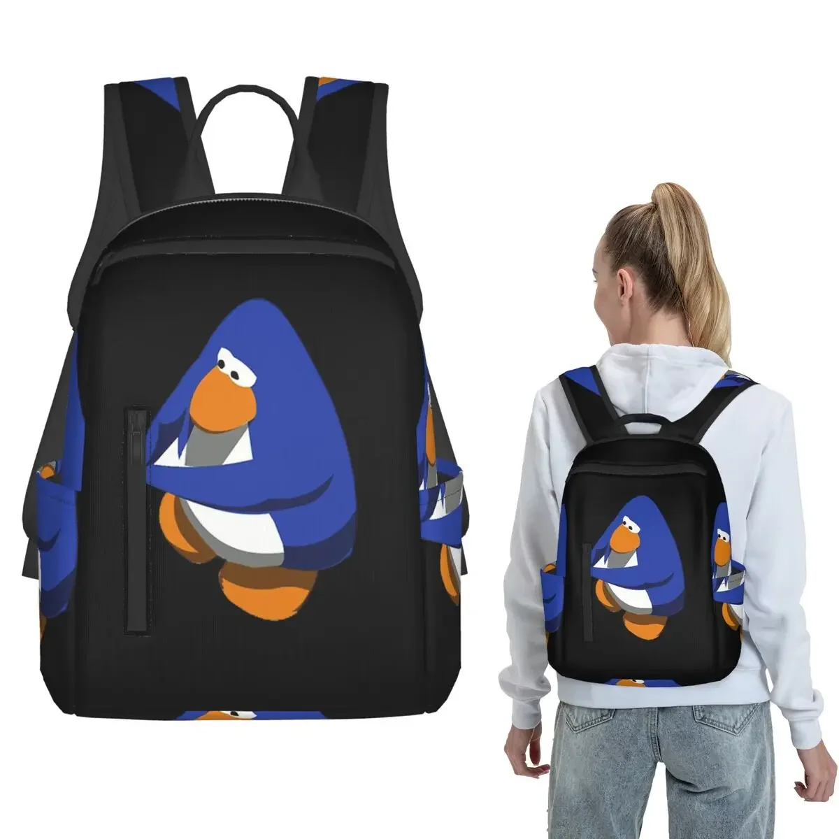 Club Penguin BOI Backpack Large Capacity Boys Girls BookBag School Bag Shoulder Bags for Men Women