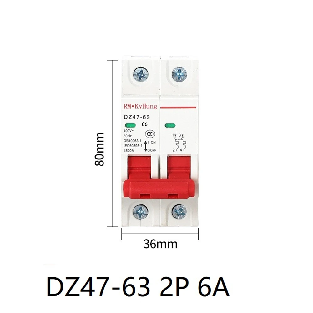 

Circuit Breaker 2 Pole 50A C Type Circuit Breaker Suitable for AC Systems including Solar Energy and Photovoltaic Systems