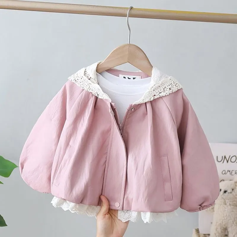 Girls Leather Jacket Coat Spring Autumn New Style Children Baby Hooded PU Leather Biker Coat for Kids