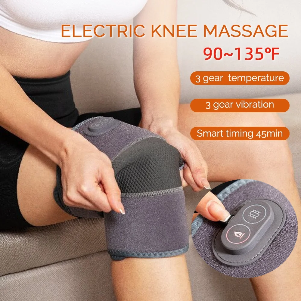Electric Knee Massager Shoulder Elbow Massager 3 Modes Vibration Knee Massager Knee Relaxation Air Pressure Kneading Massage