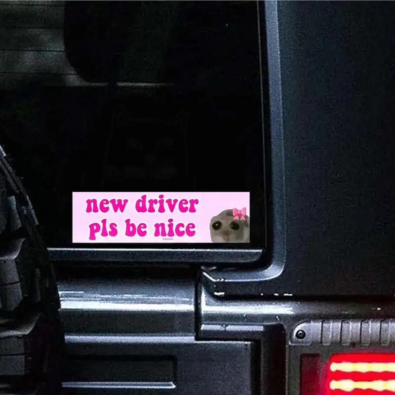 Weatherproof Funny Car Bumper Stickers High Quality Home Decorative Windows Laptop Decal New Driver Please Be Nice Auto Sticker