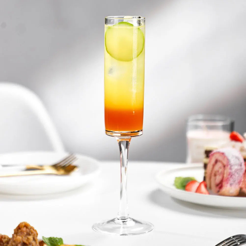 

4pcs Goblet Transparent Anti fall 165ML Glasses Cocktail Drinkware Party Bar Clear Cups Plastic