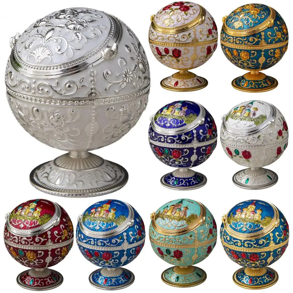 Ashtray Practical Metal Liner Exquisite Household Spherical Ash Holder for Home  Ash Holder  Ash Storage Tray