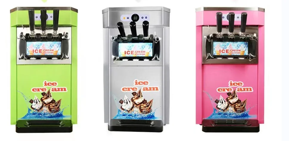 Desktop 18-22L/H Mixed Flavours Soft Serve Commercial  Ice Cream Machine Prices