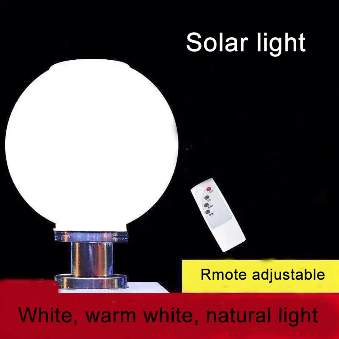 

Solar Light Outdoor Fixtures Courtyard Garden Lawn Street Lights Round Ball Lamp External Landscape Patio Pillar Party Lighting