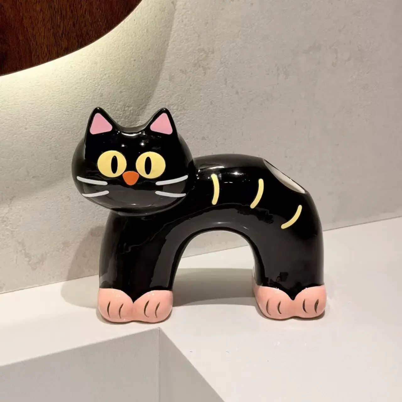 Siamese Cat Electric Toothbrush Holder Ceramic Countertop Toothbrush Stand Toothpaste Toothbrush Storage Rack - view 4