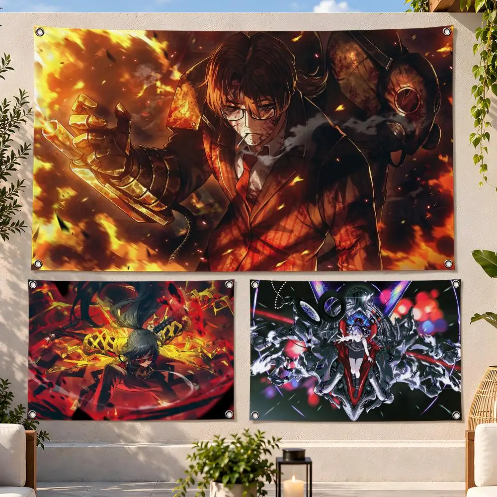 Game Dark Fantasy Limbus Company Flags Fan Flag Banner Wall Hanging Outdoor Yard Camping Dorm Garage Party Home Decor Gift