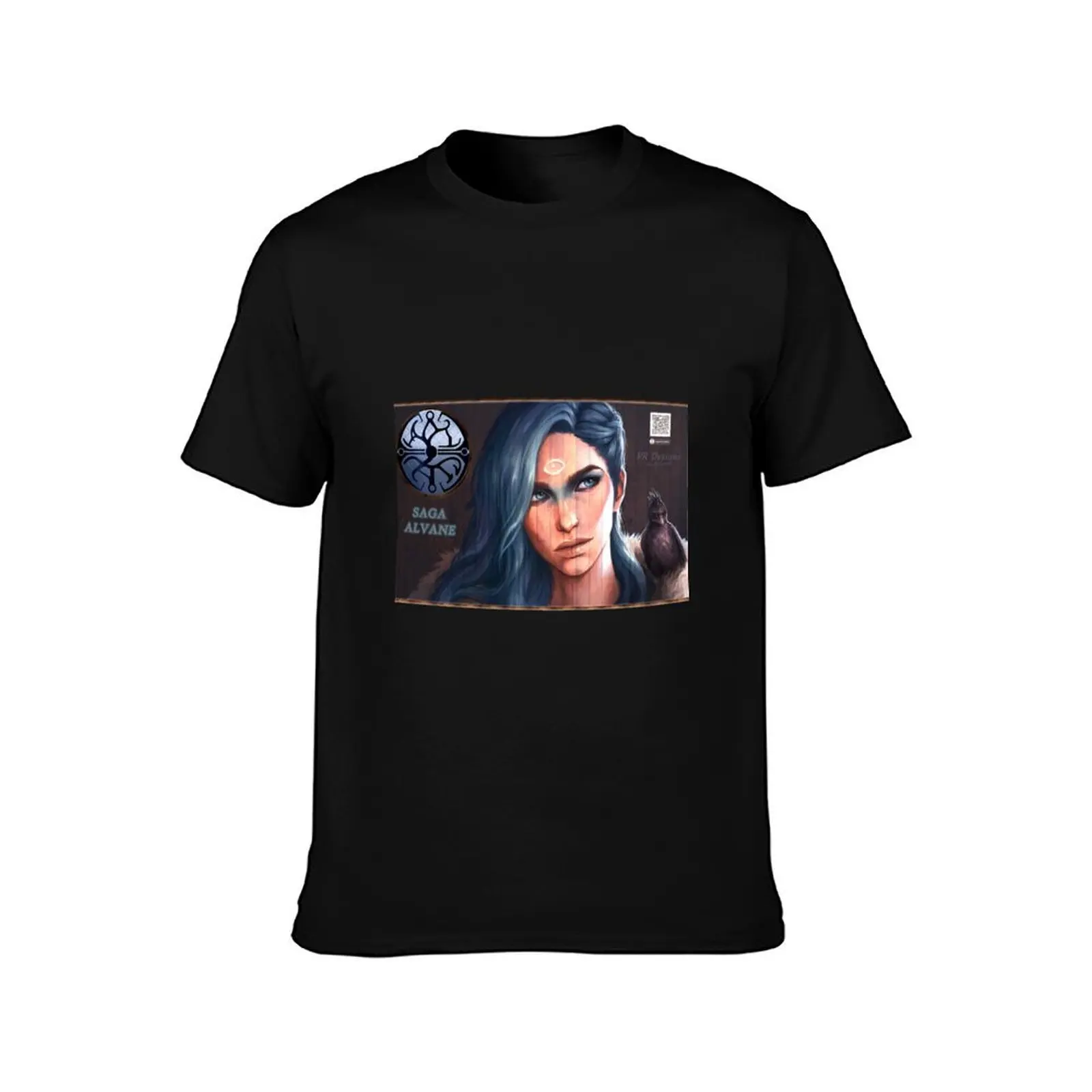 DFC: Saga Alvane Wooden Painting - The Girl who Walked Between Worlds T-Shirt Industrial Work Tee Shirt T-Shirt